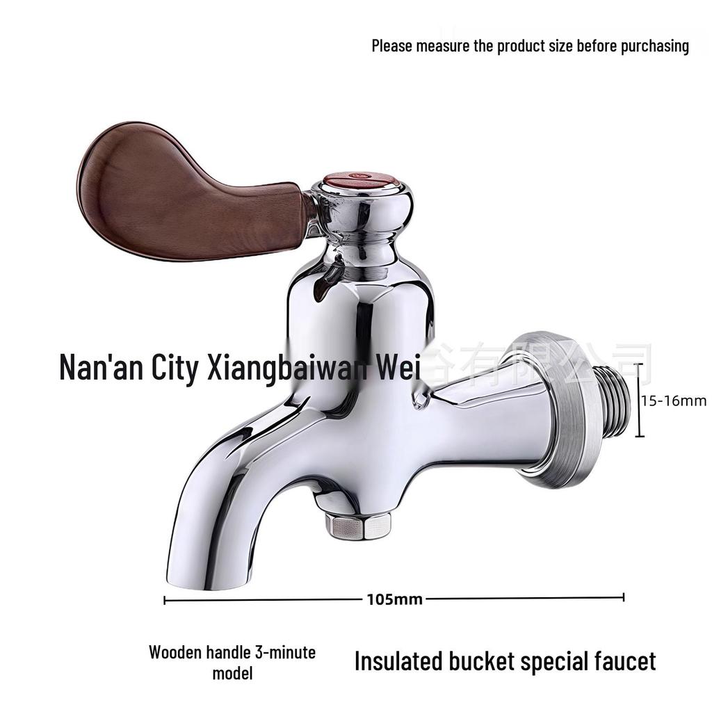 High-Temperature Electric Water Heater Faucet for Insulated Soy Milk/Milk Tea Bucket (3/8", 1/2", 3/4" Copper)