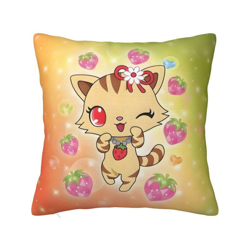 Custom Nordic Sanrio Jewelpet Anime Cushion Cover for Sofa Polyester Cartoon Kawaii Pillow Case Living Room Decoration