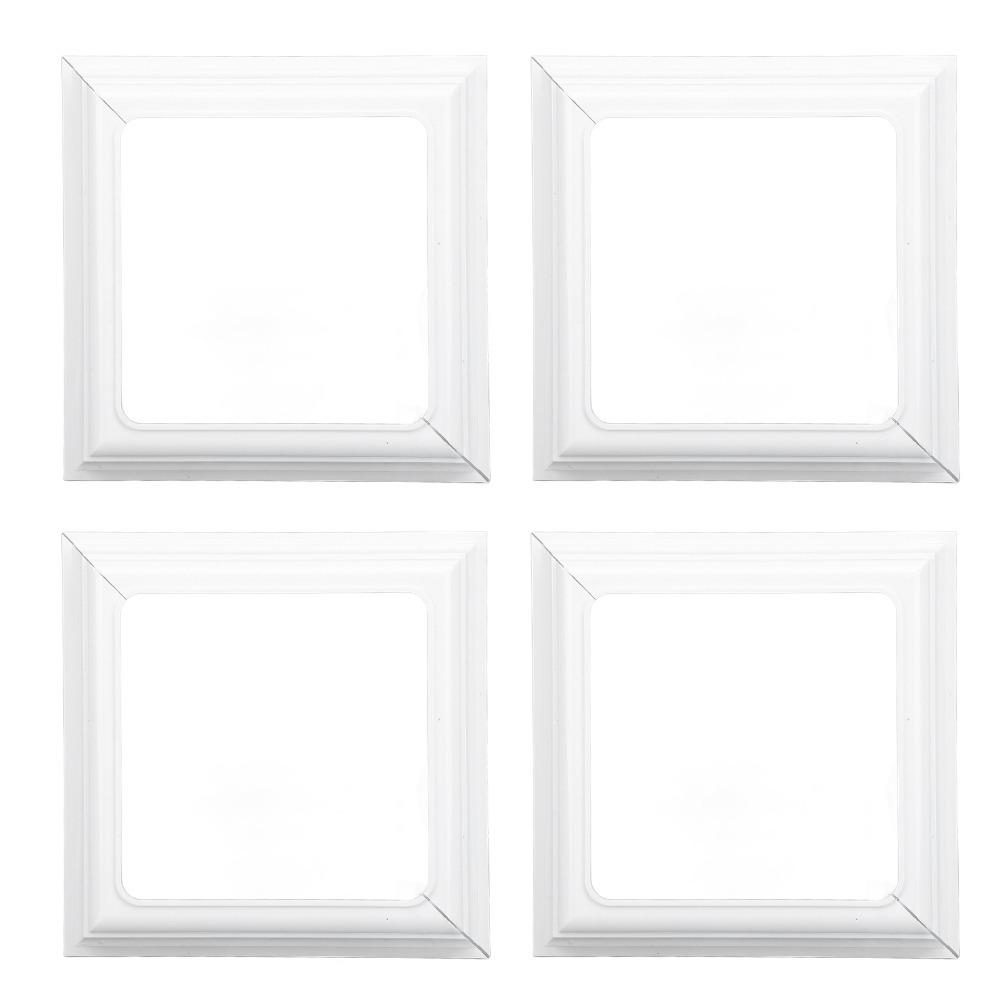 4PCS White PVC Post Skirt Decorative Deck Column Cover Baluster Post Base Cover  Fence