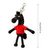 Creative Plush Dark Horse Keychain Mascot Dolls Zodiac Pony Figurine  Children Toy