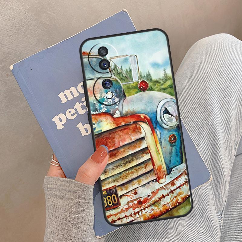 Old Retro Tractors Car Case For Honor Magic 5 6 7 8 Pro Cover For Honor 200 400 Lite 50 70 90 X8a X8b X9a X9b X9c