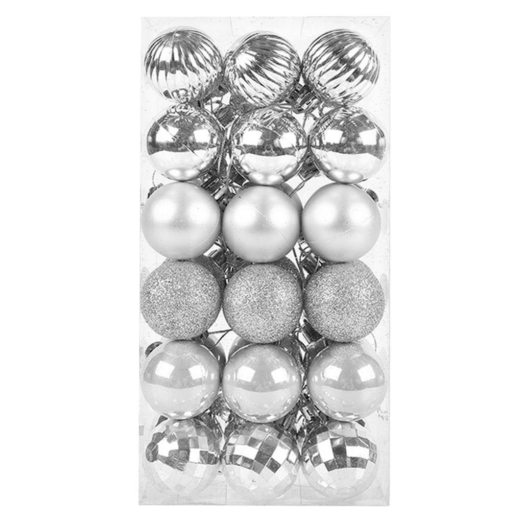 36Pcs Christmas Tree Balls Hanging Pendant Plastic Colorful Balls Ornament Set Christmas Home Decoration 2025 Navidad New Year
