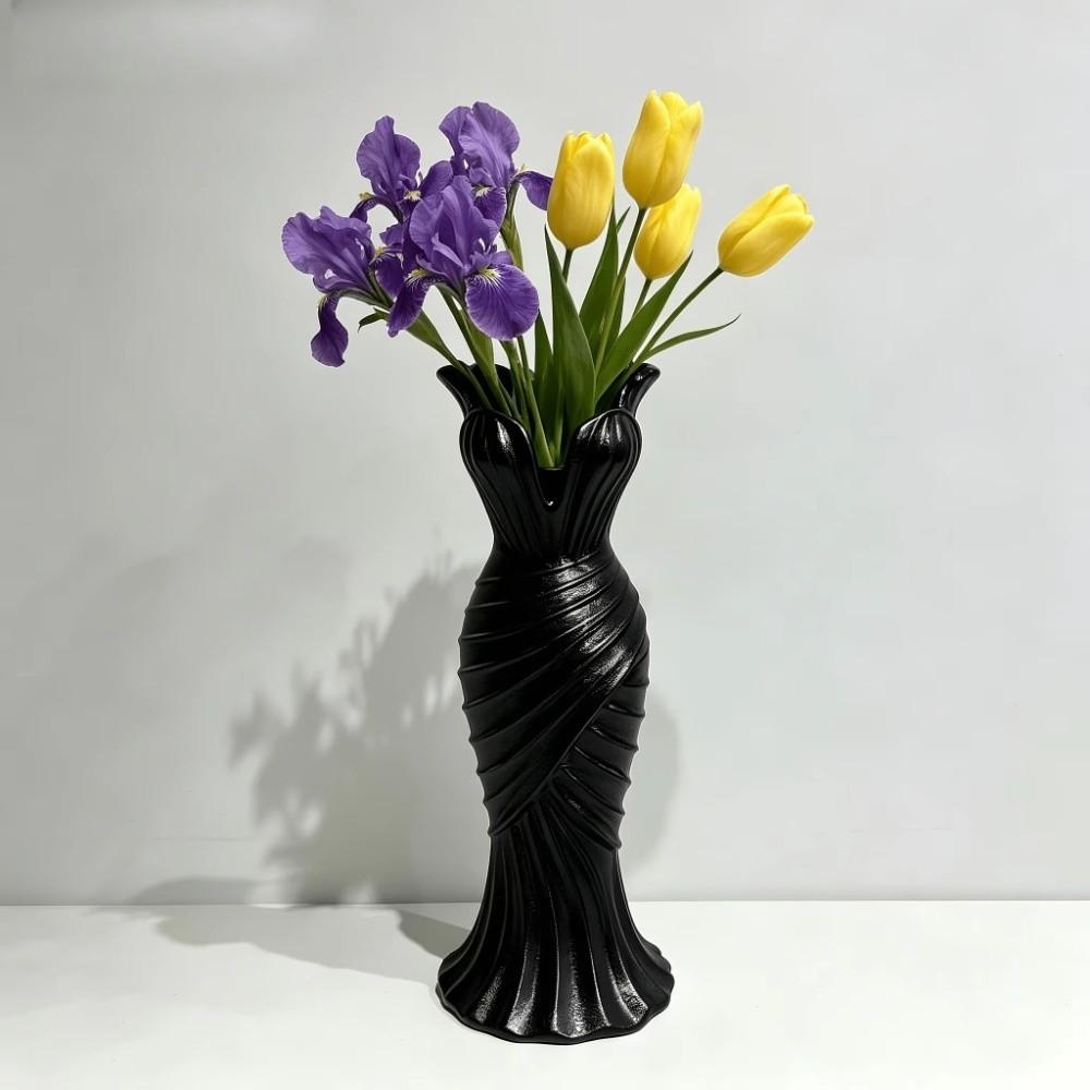 Flower Arrangement 3D Printed Flower Vases Gown-Shaped Decorative Vase  Home Desktop Decorations