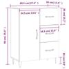 VidaXL Buffet noir 69,5x34x90 cm bois d'ingénierie 827909