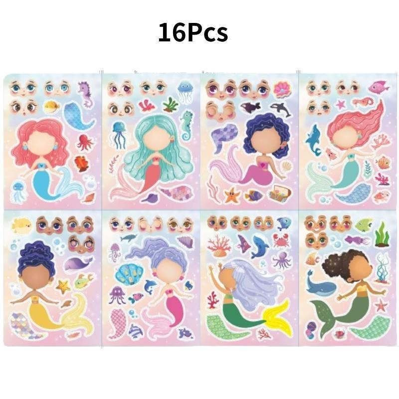 

Модные наклейки Детские Милые Нежные Анимация Семья Пазл Сделай сам