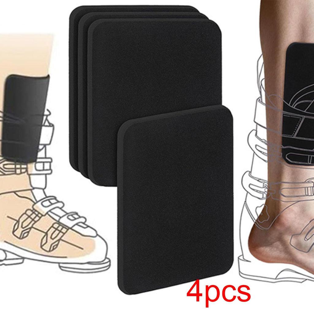 Cuttable Snowboard Shin Pads Black Foam Shin Guards for Ski Boot Liner Winter Skiing Protection