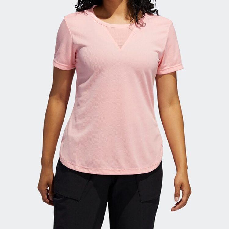 Adidas Set in Sleeve T Shirt Women's Pink FK9619
