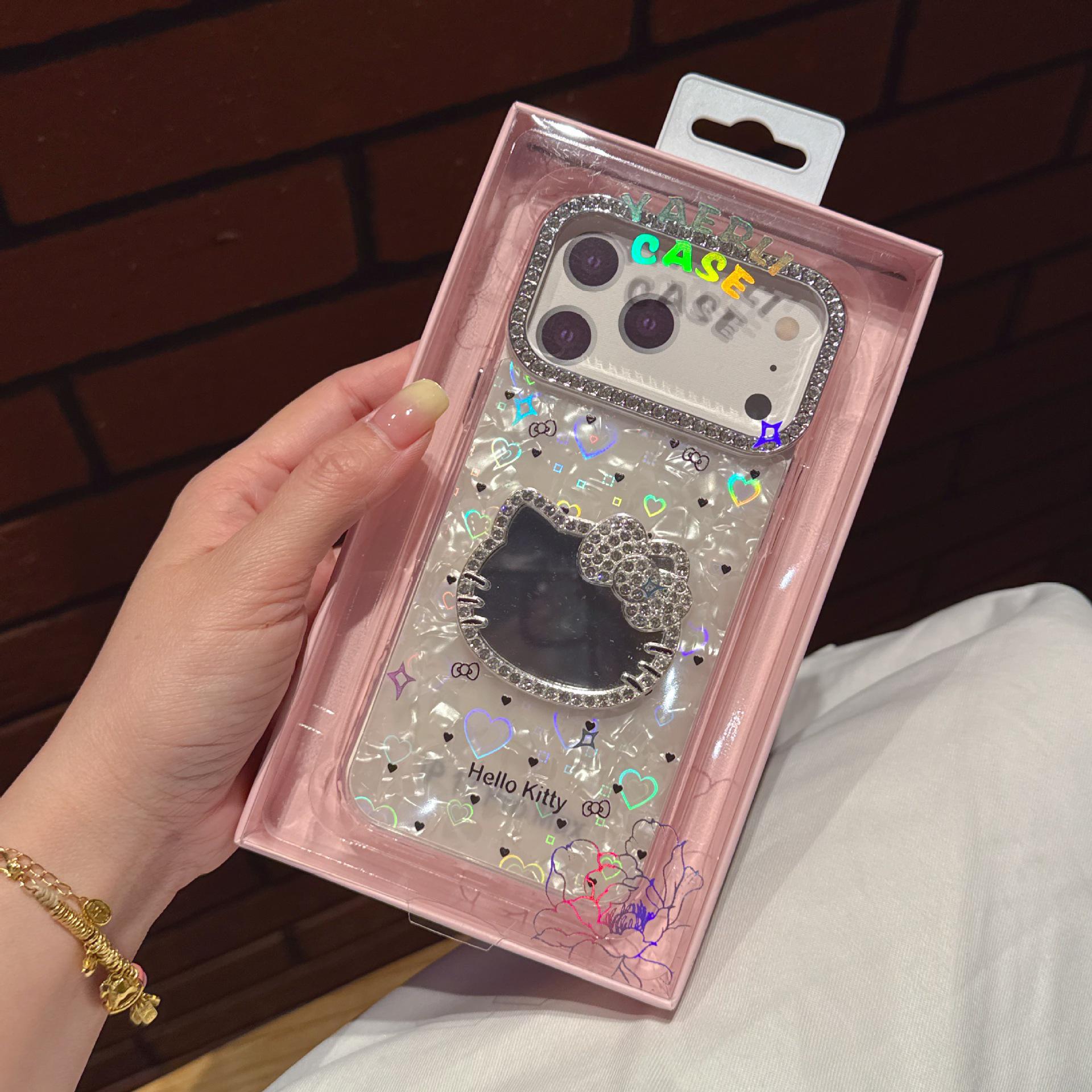 

Bright Diamond Cat Mirror Case for Oppo Reno 15 Pro/Find X9 Pro/A6 Pro Phones RENO13 PRO