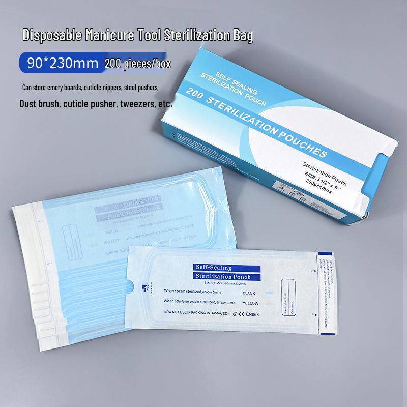 

Самозапечатывающийся дезинфекционный пакет для маникюрных инструментов для кусачек для кутикулы и пинцетов