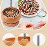 Bead Bowl Tray Crafting String Beads Tool Mini Size Wooden Replacement Holder DIY Jewelry