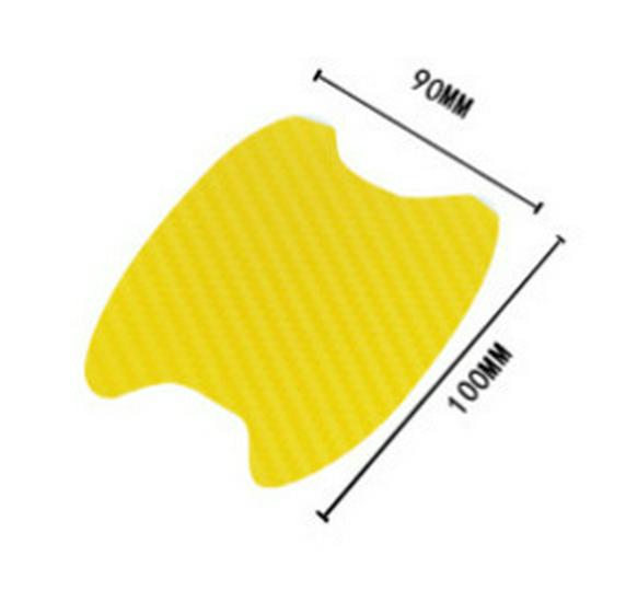 3D Carbon Fiber Car Door Handle Bowl Stickers (4-Pack) - Scratch-Resistant, Anti-Scratch, 9x10cm.