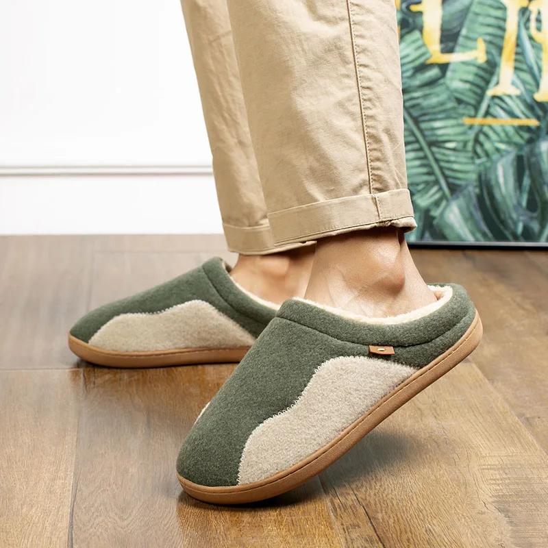 Men's Slipper Solid Color Autumn And Winter Home Soft Slipper Bedroom House Shoes Flat Heel Casual Shoes Men Zapatilla Mujer