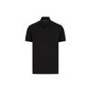 Solid Color Fitted Short Sleeve Polo Shirt Men Tops Black 3D1FM31-JCYZ1-0999