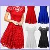 Elegante Vestido Feminino de Renda Floral com Caimento para Celebrações de Formatura Estilosas e Casamentos