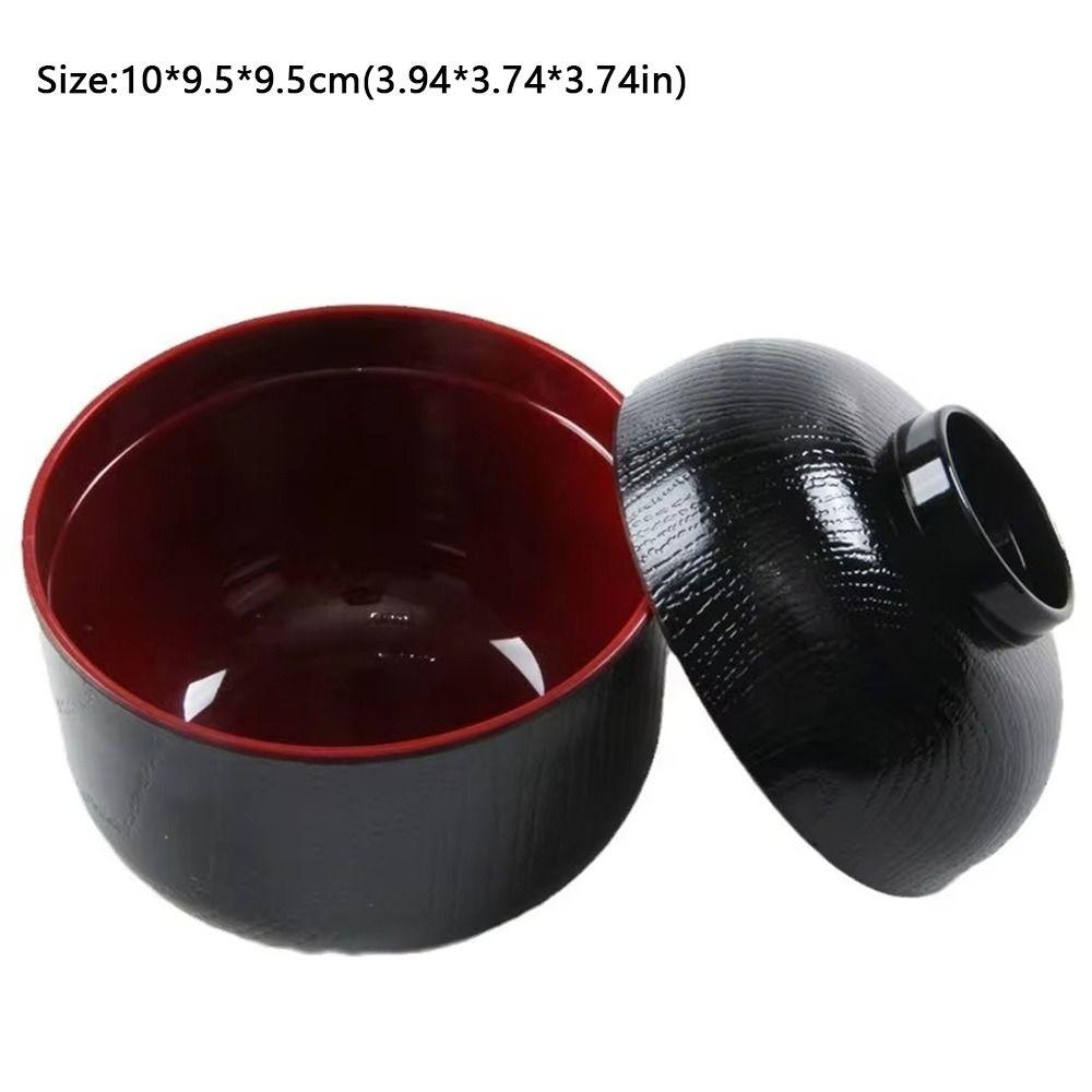 With Cover Miso Soup Bowl Tableware Soup Serving Japanese Rice Bowl Traditional Rice Serving Soup Bowl with Lid