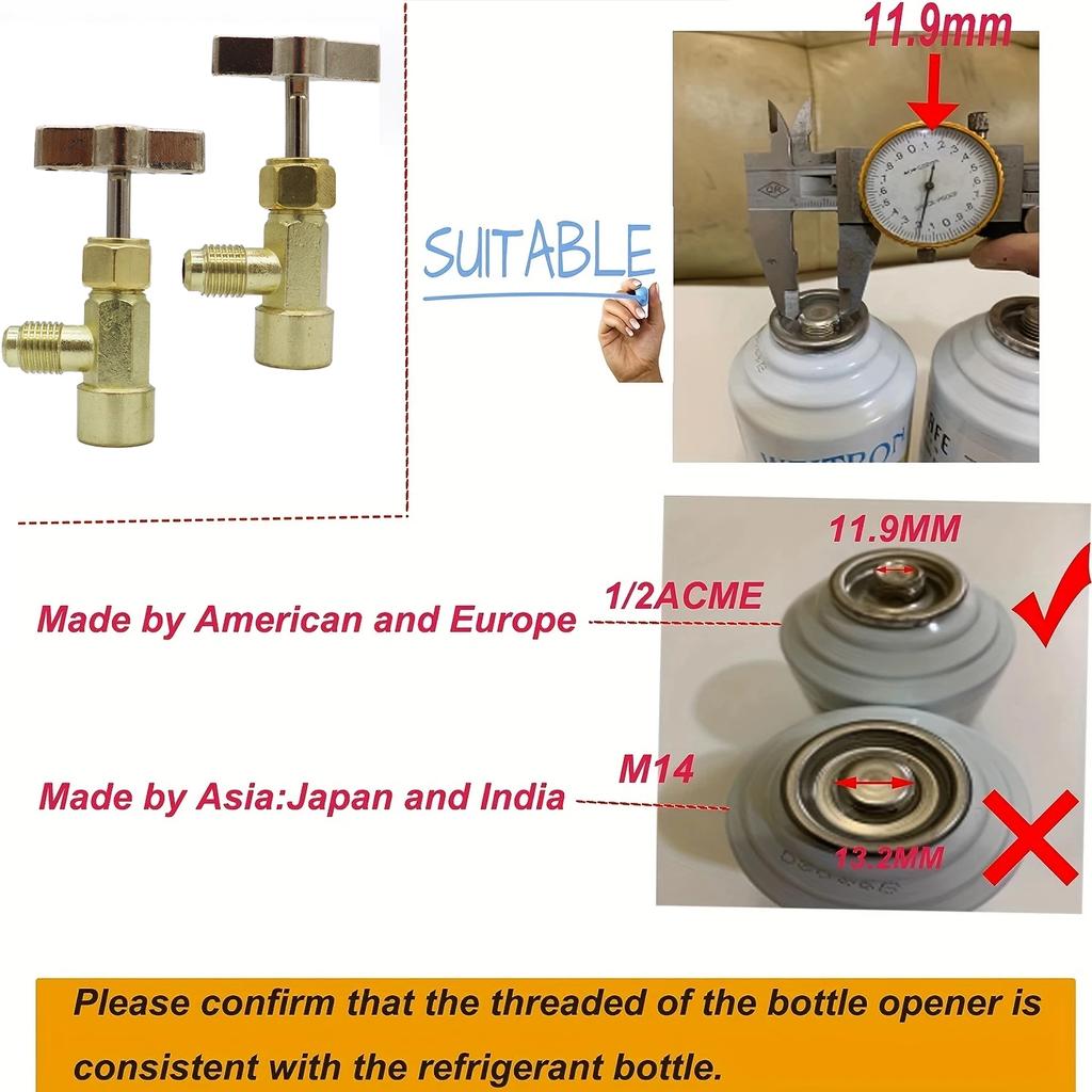 Automobile Air Conditioner Freon Charging Gas Valve Air Conditioner Refrigerant Fluoridation Tool R134a Refrigerant Corkscrew