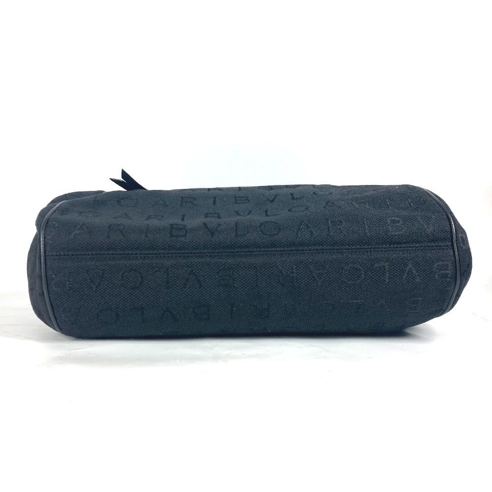 Bvlgari Logo Mania Bag Shoulder Bag Tote Bag Leather/Canvas Black/GoldHardware