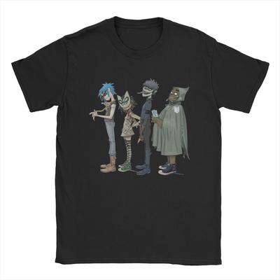 Gorillaz T-Shirt Men Casual Cotton Tee Shirt O Neck Short Sleeve T Shirt Big Size Clothes