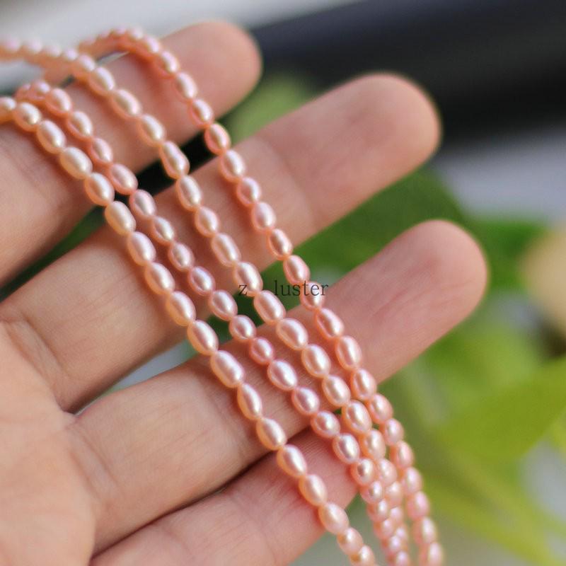 Natural Freshwater Pearl Seed Beads Strand: 3.5-3.8mm for Bracelets, Necklaces, Hairpins, Headdresses, and DIY Accessories.