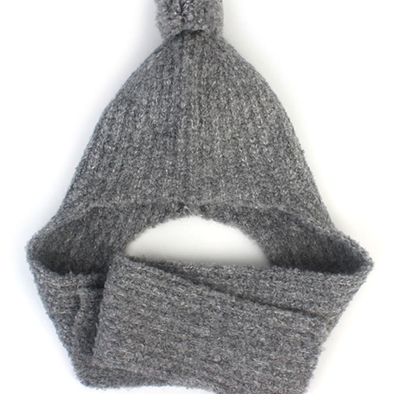 Universal chemistry Wool Gray Ball Hood Muffler Hat Muffler Hat