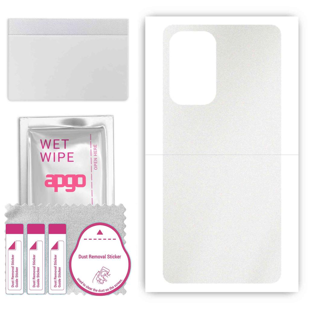 apgo Protective Skin Sticker for the back compatible with Samsung Galaxy A53, Wrap Film, Foil, Vinyl - Pattern Matte Transparent