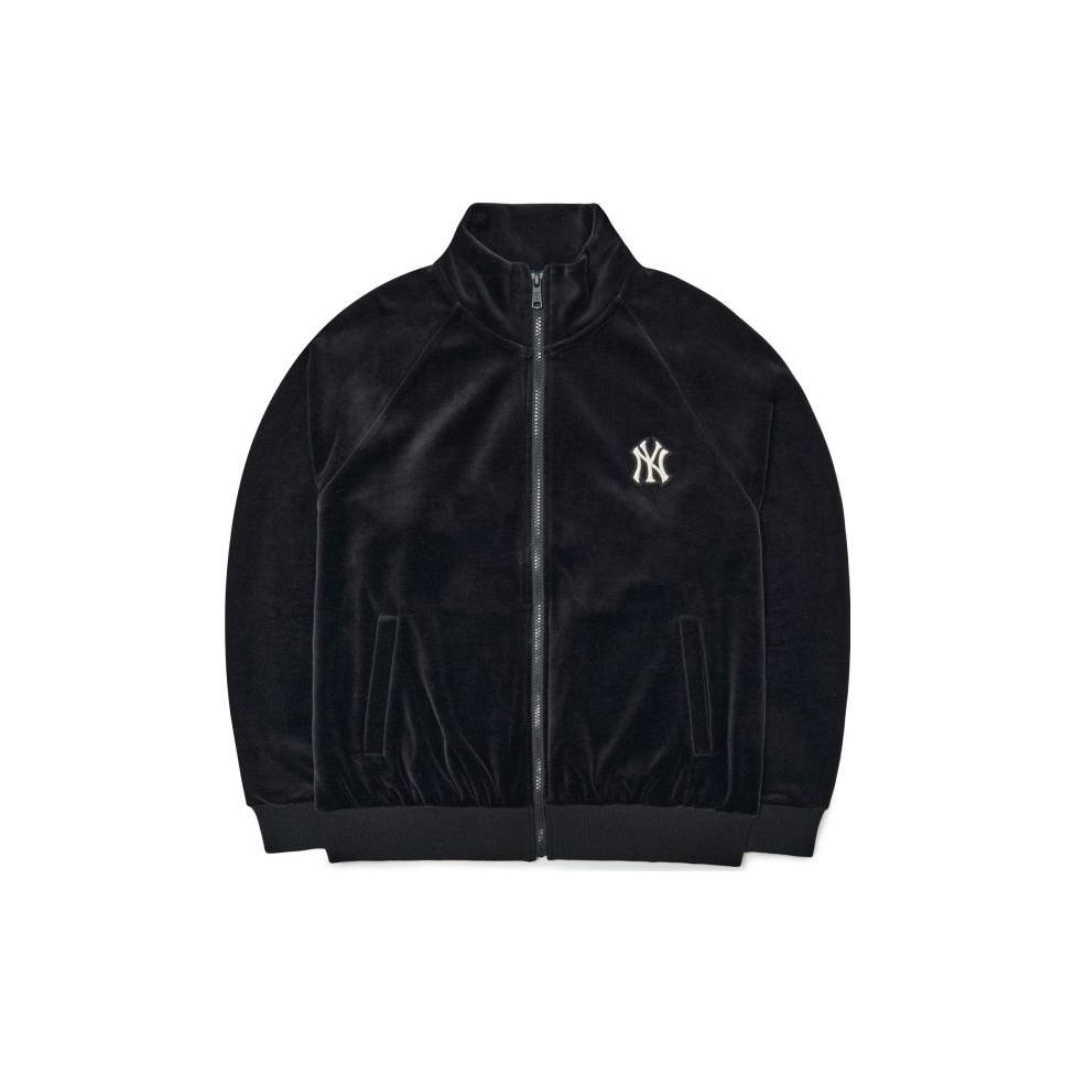 MLB Velvet Jackets Unisex Black Stand Collar Moderate 3ATRB0824-50BKS S