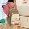 Zaino da ragazza carino a colori contrastanti Zaino casual leggero da donna di grande capacità