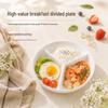 Three-Compartment Food-Grade PP Plate for Portion Control and Steaming.