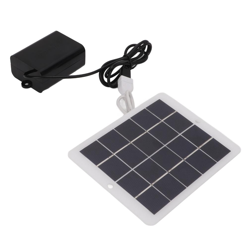 3W 5V Solar Oxygen Pump Polysilicon Solar Water Air Pump Portable Solar Oxygen Aerator  Pond,