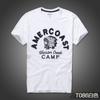 New Summer Men's T-shirt Retro Pure Cotton Printing Loose Casual Fashion Sports Short-sleeved Men's and Women's Loose T-shirt