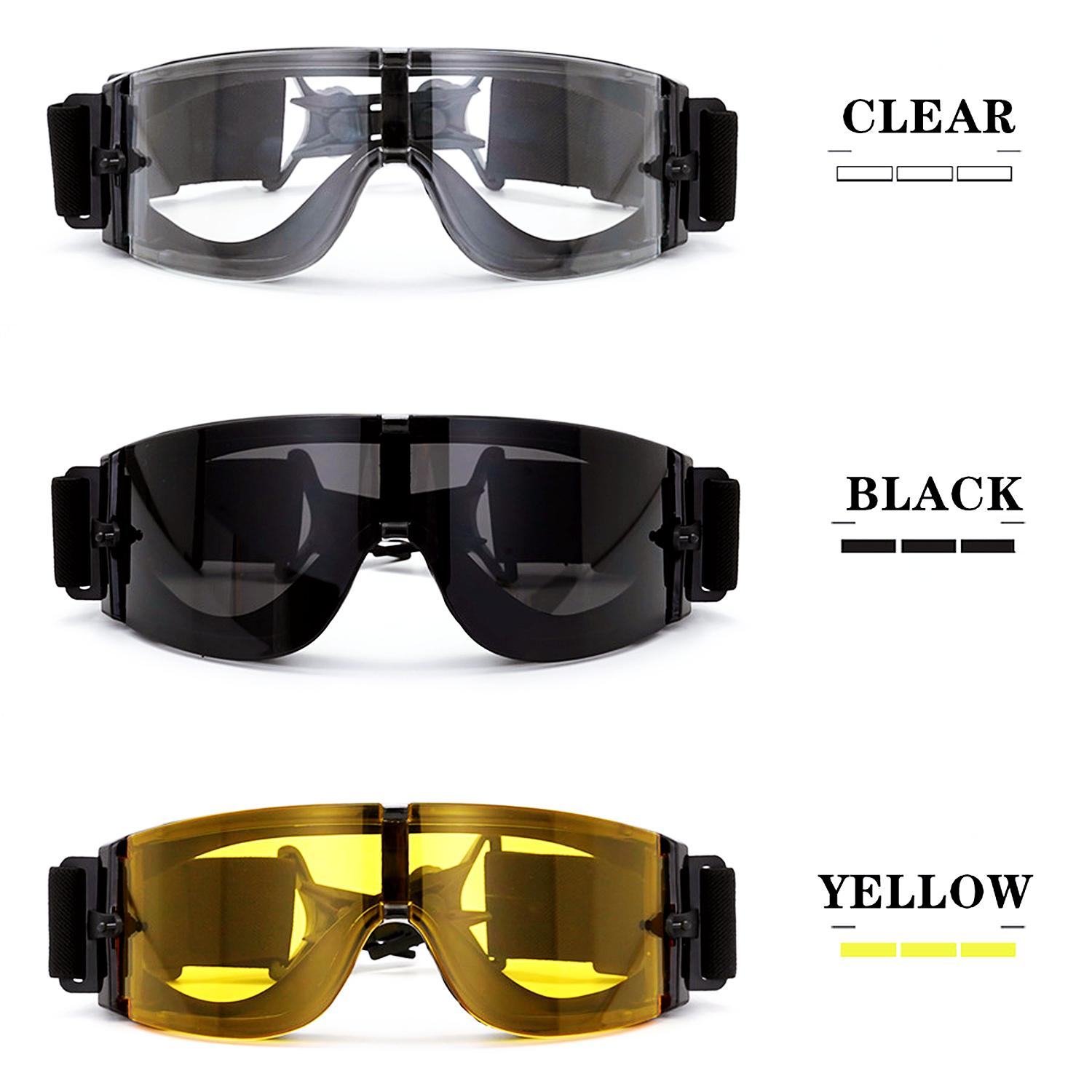 

Тактичні окуляри 3 лінзи Вітрозахисні Пилозахисні Стрільба Мотокрос Мотоцикл Альпінізм Окуляри CS Безпечний Захист Окуляри хакі