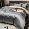 Nanjiren Imitation Tencel Solid Color 4-Piece Bedding Set