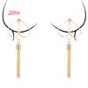 1Pair Adjustable Heart Nipple Clamps with Tassel Non-Piercing Body Jewelry for Women And Couples Sex Toy Accessory