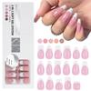 150 Pieces French Press On Nail Pre Applied Base Coat and Primer No Filing Needed for DIY Nail Art Salon Quality Nail