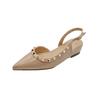 Höhenzunahme 5cm Lack Nieten Keilsandalen Damen Oberbekleidung 2025 Sommer neu sexy spitz Riemchen hinten Pantoletten