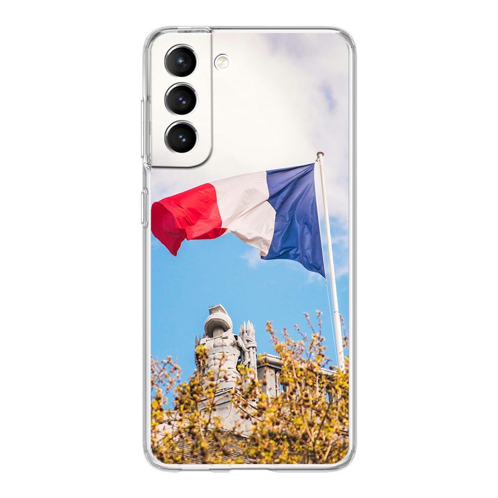 Phone Case For Samsung Galaxy S25 S24 S23 FE S22 Ultra S20 S21 5G S10 S9 Plus S10E S8 Soft Clear Cover National Flag RU FR UK