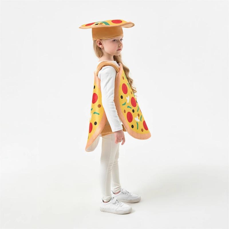 Halloween's New Funny Costumes, Pizza Creative Food Performance Costumes, Children's Stage Costumes
