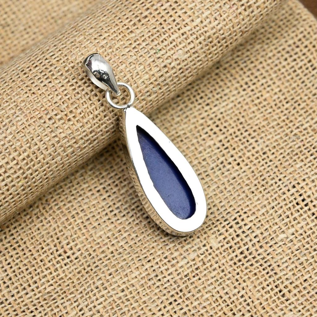 Lapis Lazuli  Gemstone Jewelry Handmade 925 Sterling Silver Pedant For Wedding Gift