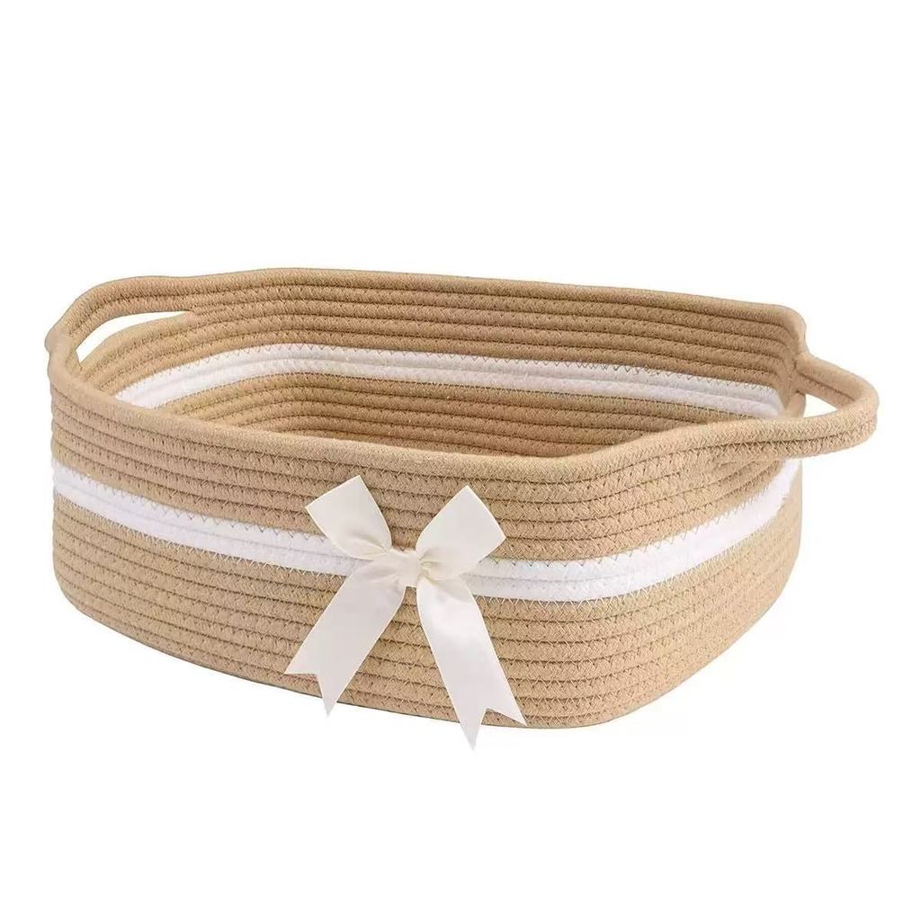 Cotton Rope Storage Basket With Cute Design For Home Organization And Pet Toys