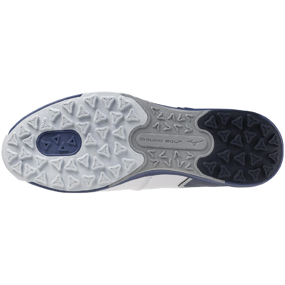Mizuno Nexlite Energy Golf Shoes, Lightweight, Wide Grip, Waterproof, Men's, White/Light Navy, Size 27.0 cm, 4E
