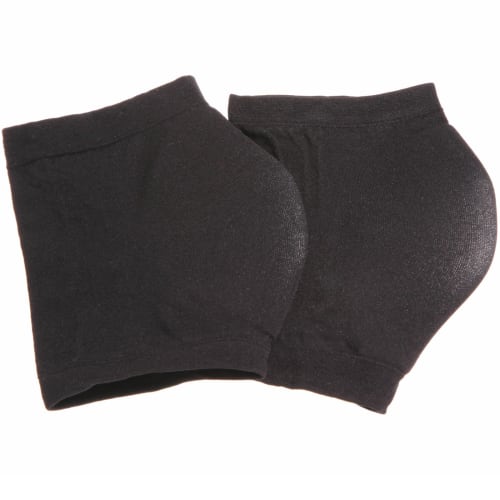 Phoenix Soft Gel Heel Shock Absorbing Support Insole, Protective Cover, Moisturizing Heel, Secure Fit, Unisex (Black)