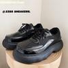 Fashion Comfortable Breathable Clunck Sneaker Patent Leather Men's All-Match Thick Soled Big-Toed Dad Shoes 2025 New Men Increase Shoes