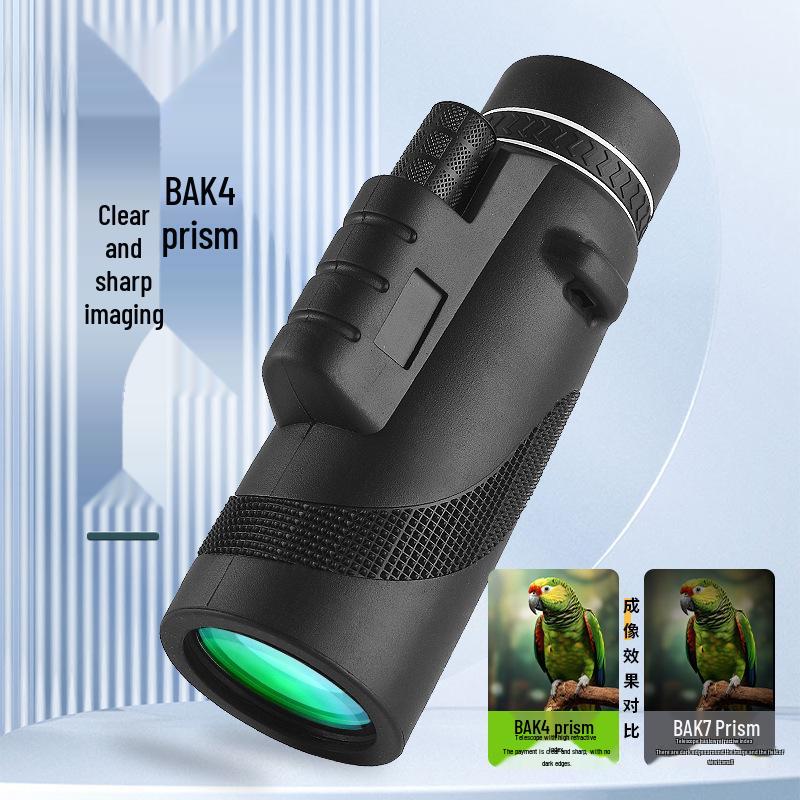 80x100 HD Monocular Telescope with High Magnification, Low-Light Night Vision, Phone Connectivity for Photography, Portable for Bird Watching
