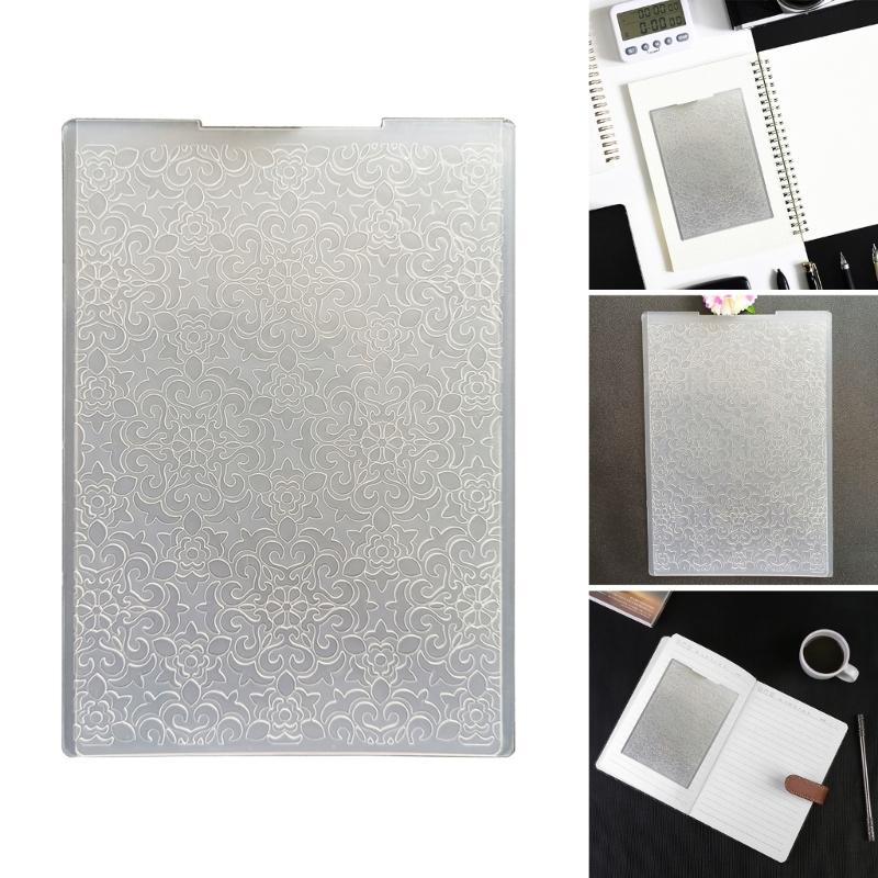 3D Embossing Folder Uneven Plastic Round Flower Embossing Template Handmade Art Craft Supplies DIY Card Making