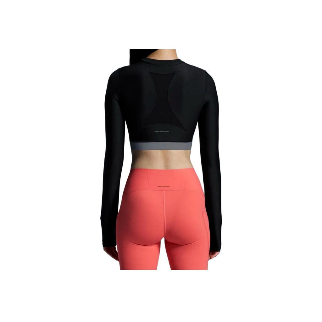 On Running Fitted Comfortable Soft Lightweight Long Sleeve T-Shirt Women Tops Black 1WF10220553