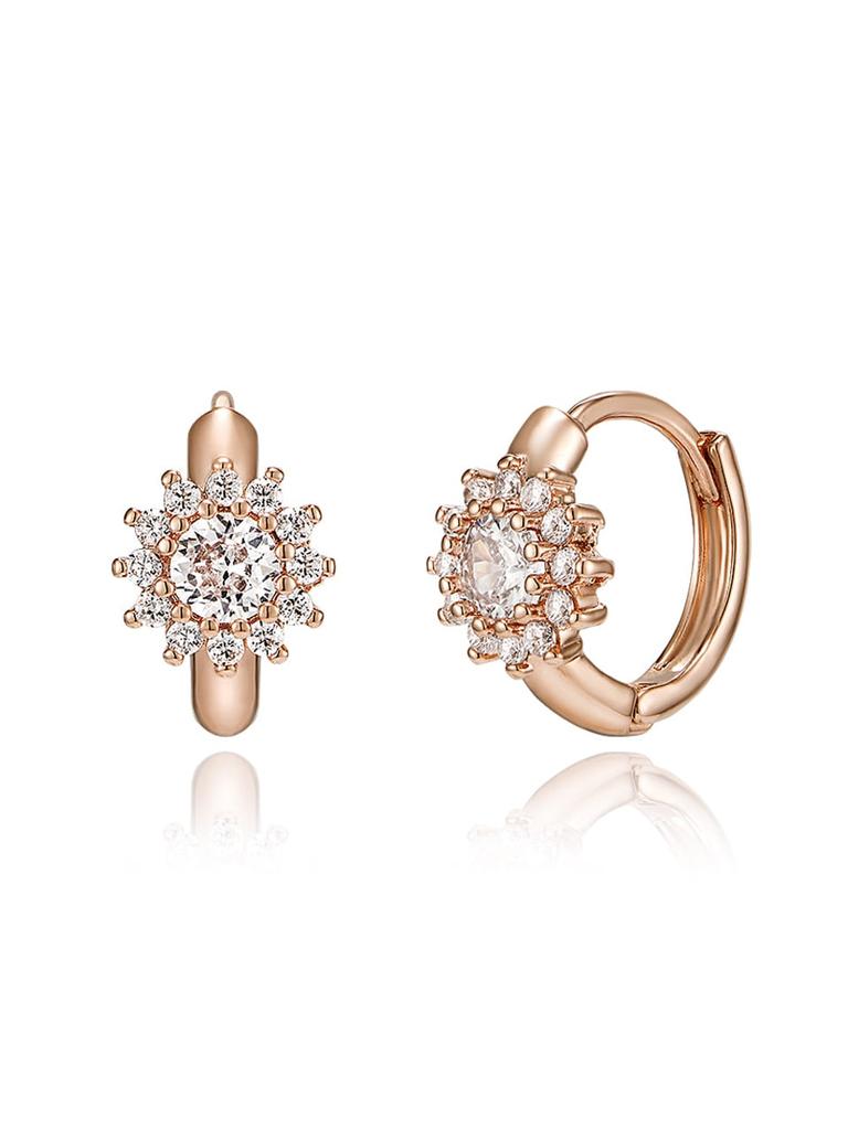 14K Flower One-Touch Earrings (Gold Filled) C24EGF104