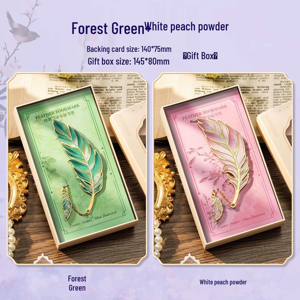High-End Feather Bookmark Party Favors and Graduation Gifts for Classmates