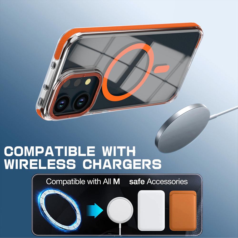 KEYSION HD Transparent Magnetic Case for MagSafe for OPPO Reno14 Pro 5G Clear Shockproof Phone Cover for OPPO Reno13 5G