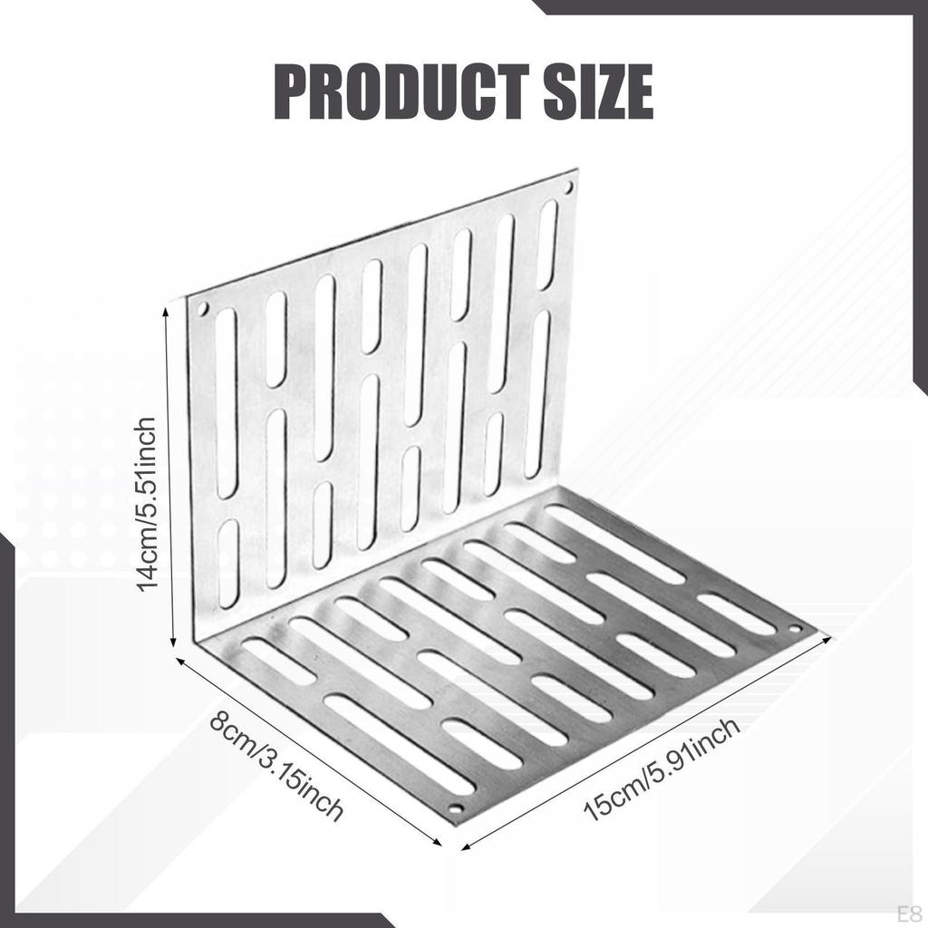 Corner Drain for Wall Installation Stainless Steel L Shaped Sink