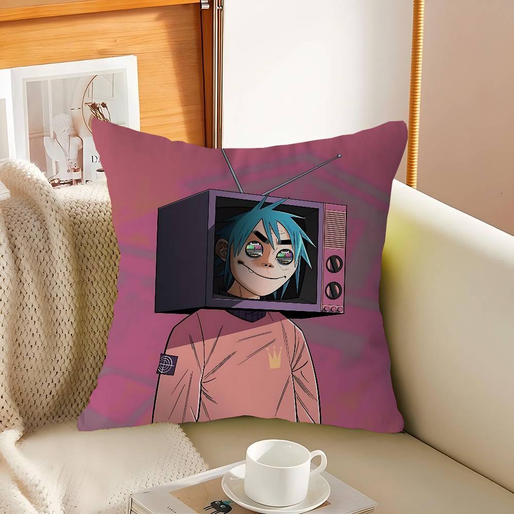 Мультяшная наволочка G-Gorillaz, наволочка, обивка, диванная подушка, домашний декор, наволочка 16x16Inch